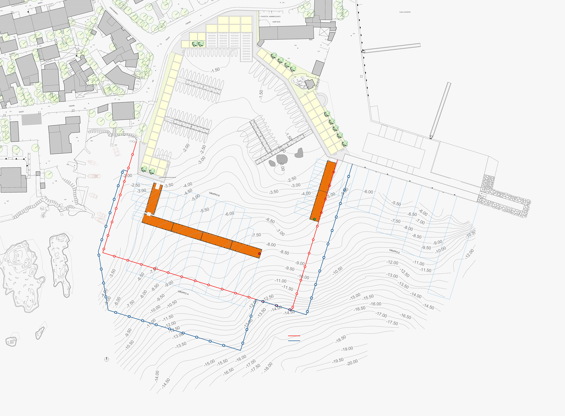 Planimetry Project Cala Balbiano Waterfront - Eng. Ritossa