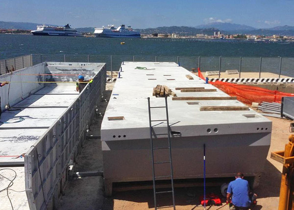 Pier formwork removal Project Golfo Aranci Waterfront - Eng. Ritossa
