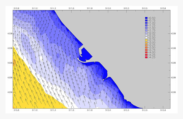 Marine weather study Project Fishing port in Sant Elia - Eng. Ritossa
